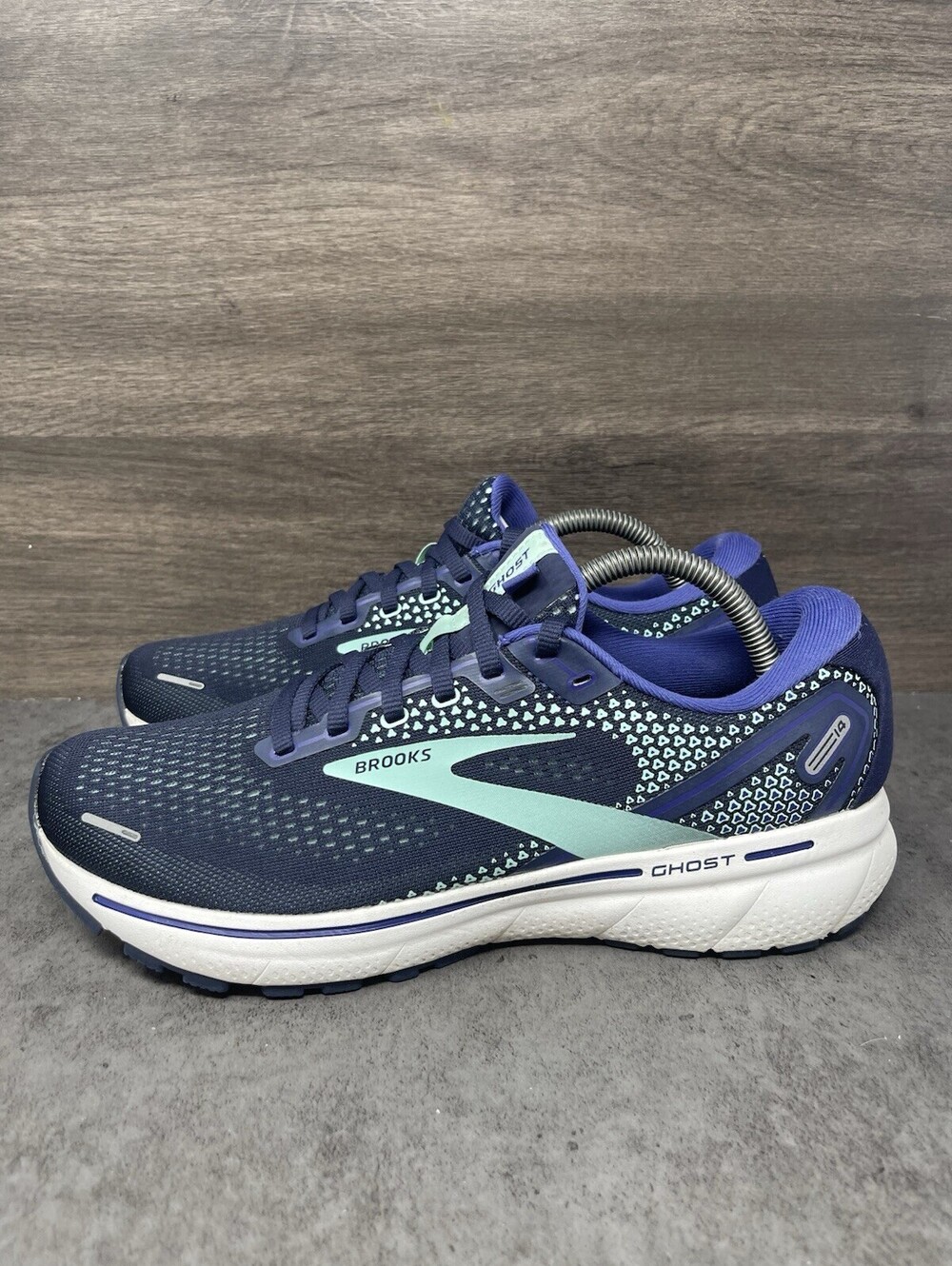 Brooks Ghost 14 Womens Size 10 Navy Purple Mint Running Walking Shoes